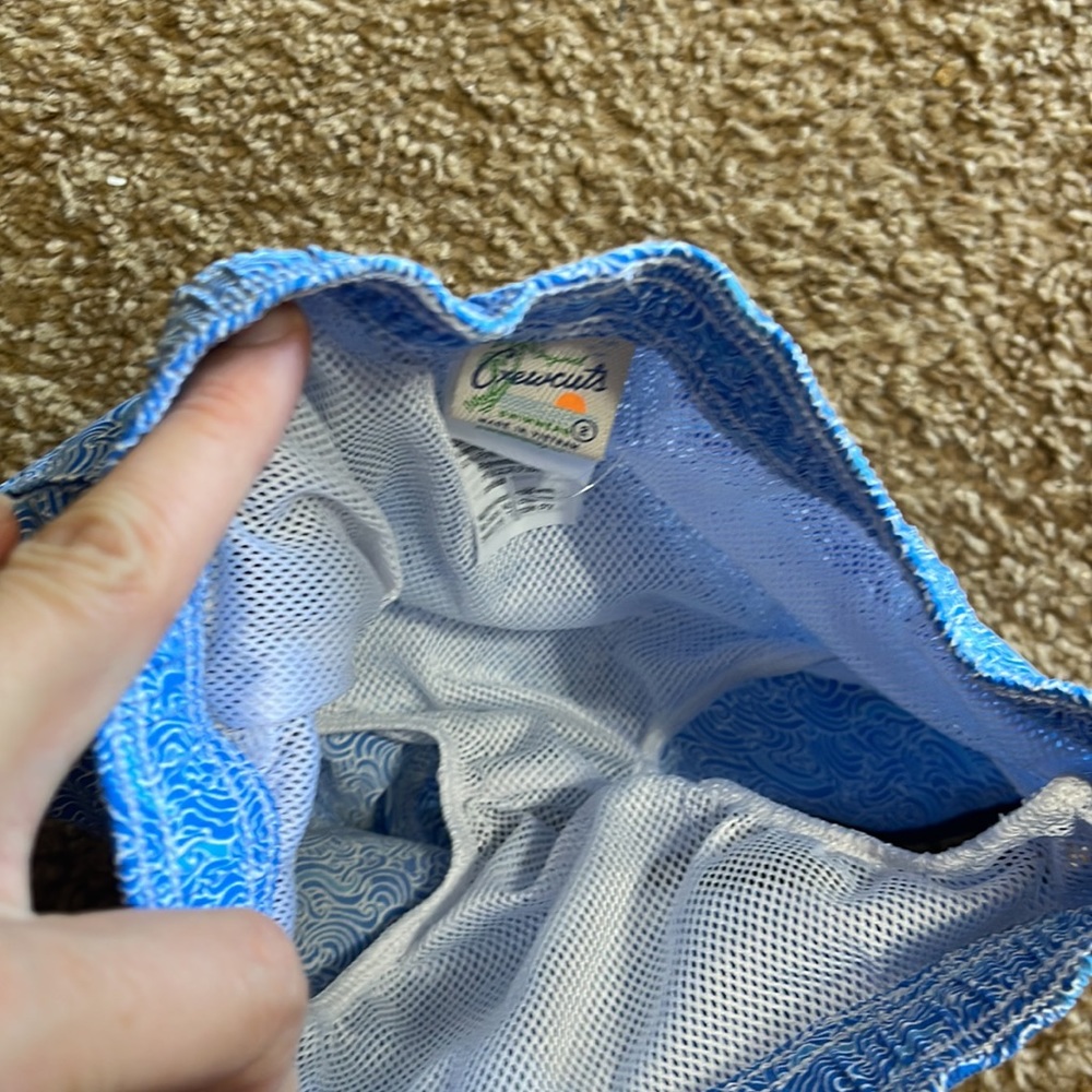 Crewcuts J.Crew swimwear boys’ swimsuit blue wave pattern size 2 toddler trunks - Picture 3 of 4